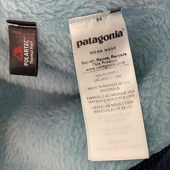 Patagonia Re-Tool Snap-T Polartec Pullover Tubular Blue X-Dye Size M - Picture 8 of 11